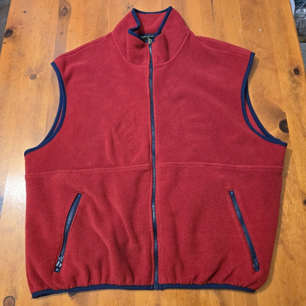 Timberland Weather Gear Vintage Y2K 90s Men's XL Fleece Full Zip Up Vest Jacket